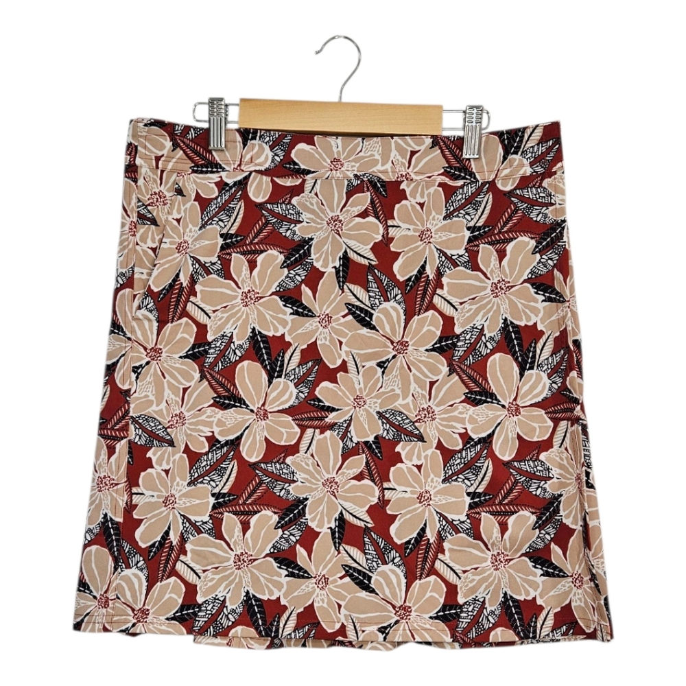 Rip Skirt In Terracotta Floral Hook And Loop Quick Dry Wrap Size Large